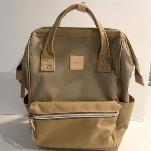 Himawari Laptop Backpack With USB Charging Port, Camel/Khaki
